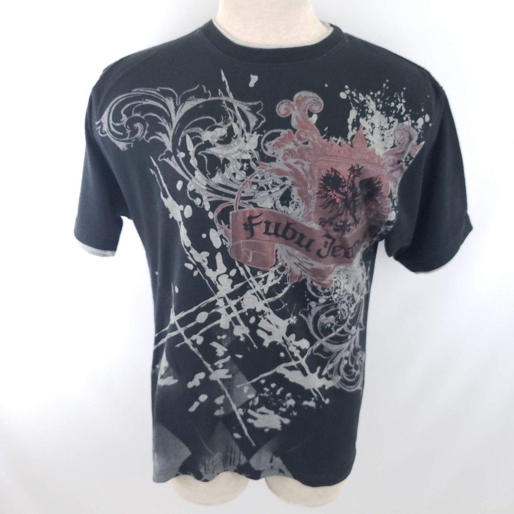 Fubu Jeans Vintage Mens Tee Shirt Abstract